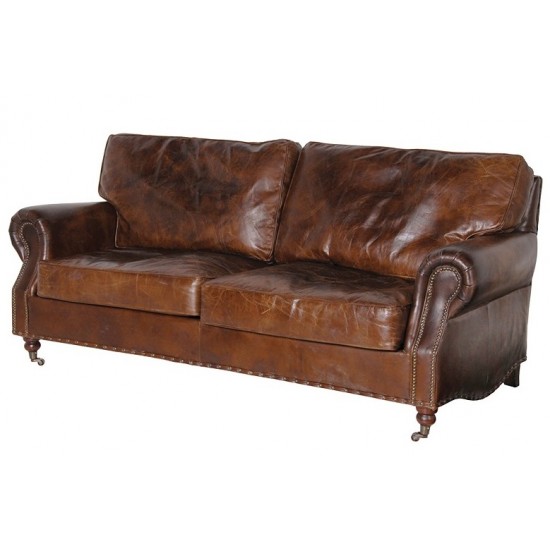 Canapea cu tapiterie din piele Sunburn Vintage
