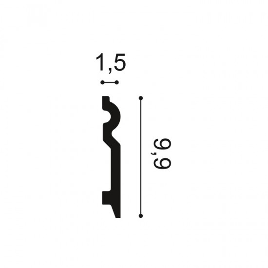 Plinta SX137 H 9.9 x l 1.5 cm 