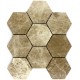 Mozaic din Marmura maro bej MST030 hexagon
