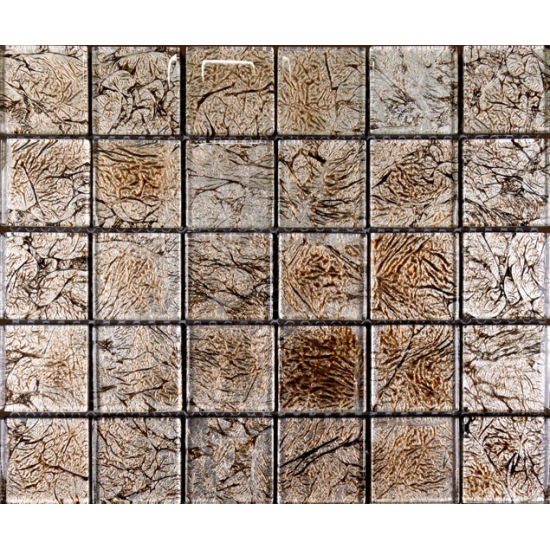 Mozaic Sticla decorativ cu fundal metalic XX-025 Mozaic Sticla decorativ cu fundal metalic XX-025