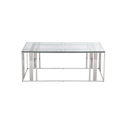 Masuta cafea Lafayette cadru argintiu 120×66 cm Masuta cafea Lafayette cadru argintiu 120×66 cm