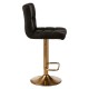 Scaun bar Weston piele neagra si auriu Scaun bar Weston piele neagra si auriu