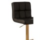 Scaun bar Weston piele neagra si auriu Scaun bar Weston piele neagra si auriu