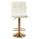 Scaun bar Weston piele alba si auriu Scaun bar Weston piele alba si auriu