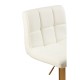 Scaun bar Weston piele alba si auriu Scaun bar Weston piele alba si auriu