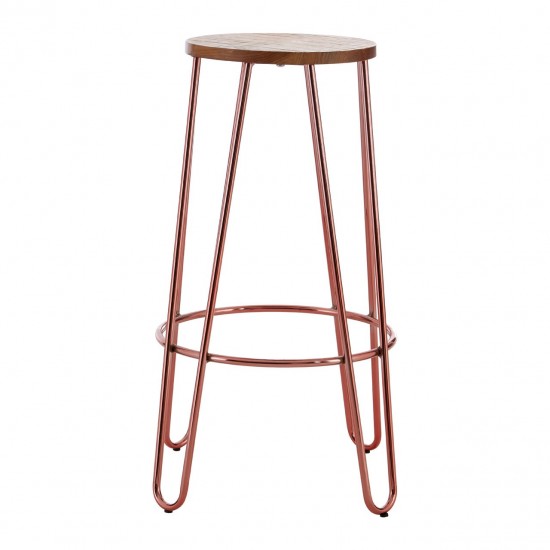 Scaun bar Roslyn picioare auriu rose Scaun bar Roslyn picioare auriu rose