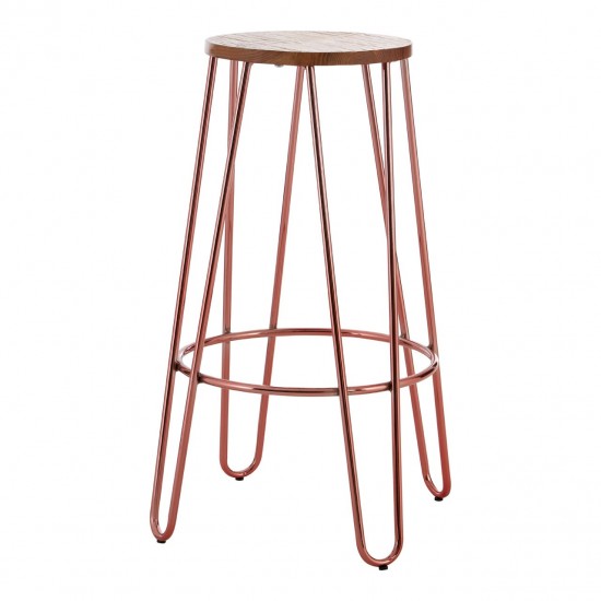 Scaun bar Roslyn picioare auriu rose Scaun bar Roslyn picioare auriu rose