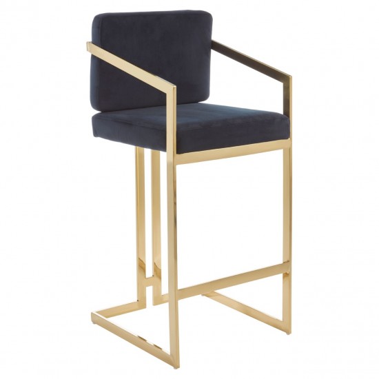 Scaun bar Jenner negru si auriu Scaun bar Jenner negru si auriu