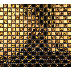 Mozaic sticla auriu cu textura metalica XX004