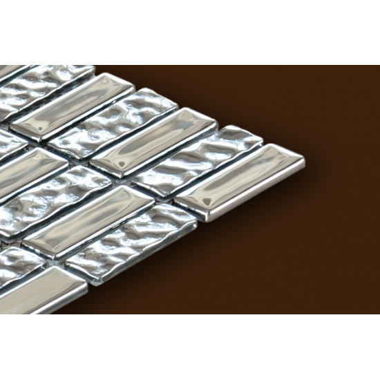 Mozaic Sticla argintiu cu textura metalica XX-006 Mozaic Sticla argintiu cu textura metalica XX-006