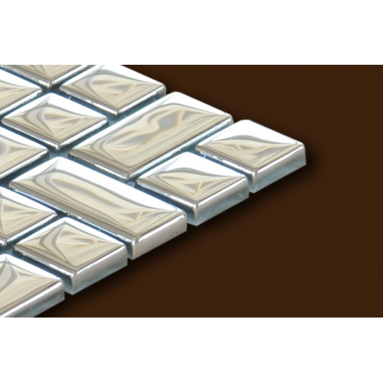 Mozaic sticla metalic argintiu 017 Mozaic sticla metalic argintiu 017