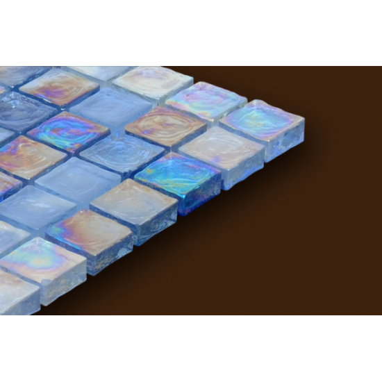 Mozaic Sticla albastru cu irizatii metalice 045 Mozaic Sticla albastru cu irizatii metalice 045