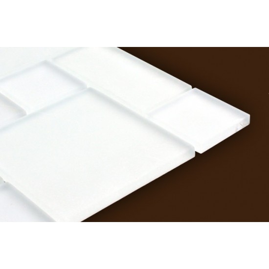 Mozaic alb din sticla GL019 Mozaic alb din sticla GL019