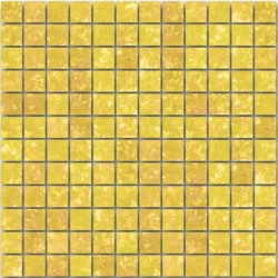 Mozaic galben auriu satinat din sticla GL089