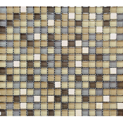 Mozaic Piatra Naturala si Sticla Bej-Maro MMX004