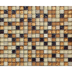 Mozaic Sticla si Marmura Bej-Auriu MMX007