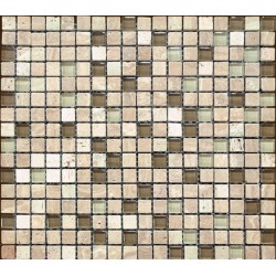 Mozaic mixt marmura sticla crem MST001